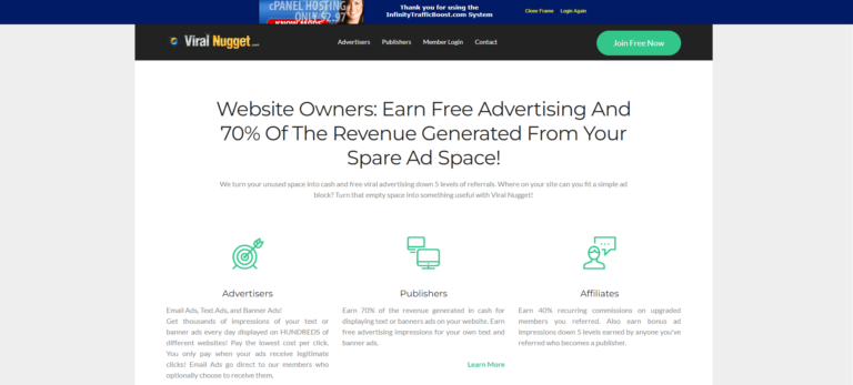 InfinityTrafficBoost.com — особенности, возможности заработка и риски