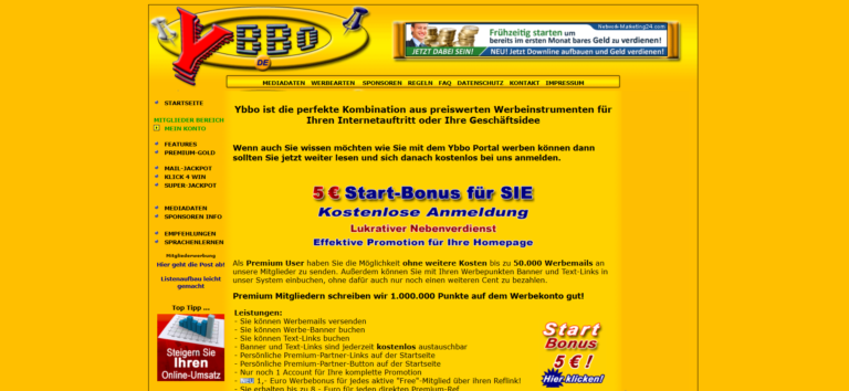 YBBO.de: особенности и возможности заработка на немецком пайдмейлере