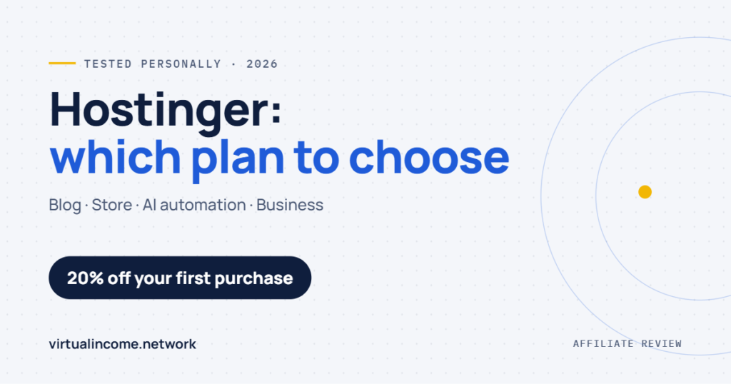 Hostinger review 2026: which hosting plan to choose for a blog, store or business, 20% off